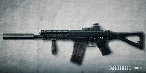 BF3-Weapon-Customization-2 Karabiner mit einem Schalldämpfer, Frontgriff und Hologrfische Zielvisier