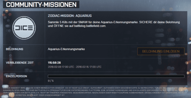 ZODIAC-MISSION AQUARIUS