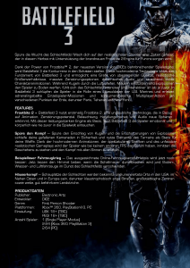 Battlefield 3 Factsheet