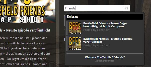 Verbesserte Suchfunktion