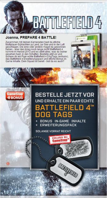 Battlefield 4: Echtes DogTag nur für Vorbestellung bei GameStop (Kaufübersicht) 2 gamestop-bf4-dogtags
