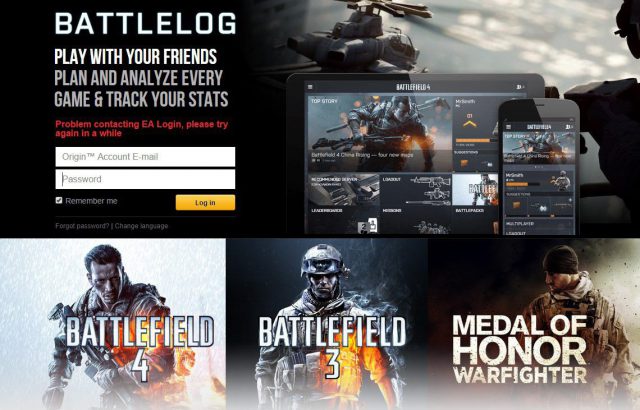 Problem contacting EA Login, please try again in a while