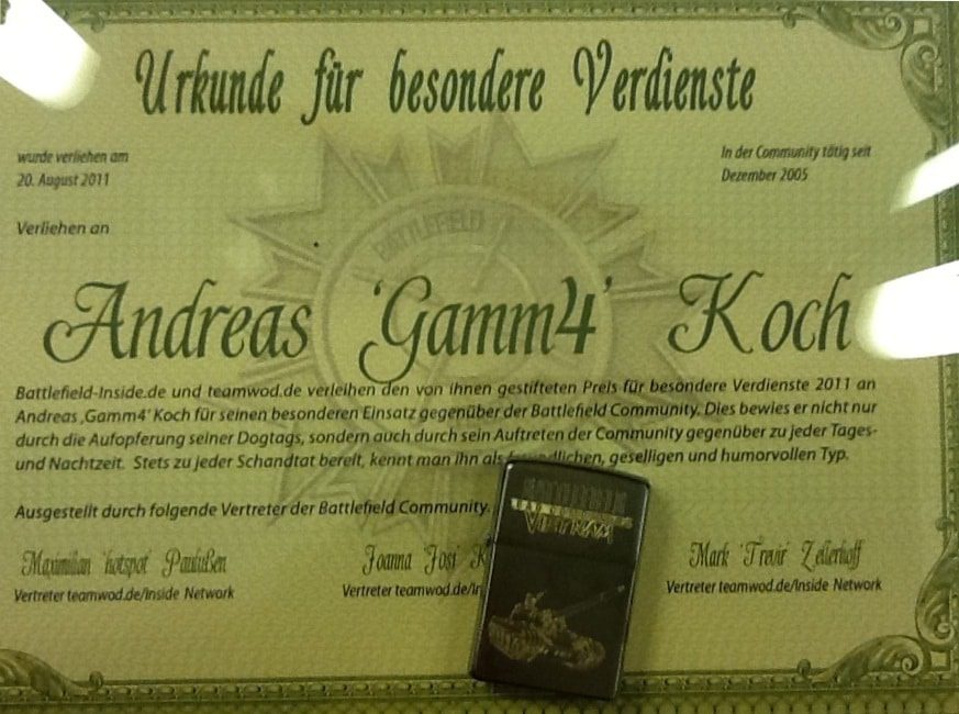 Urkunde_und_bfbc2_zippo Urkunde und Battlefield Bad Company 2 Vietnam Zippo