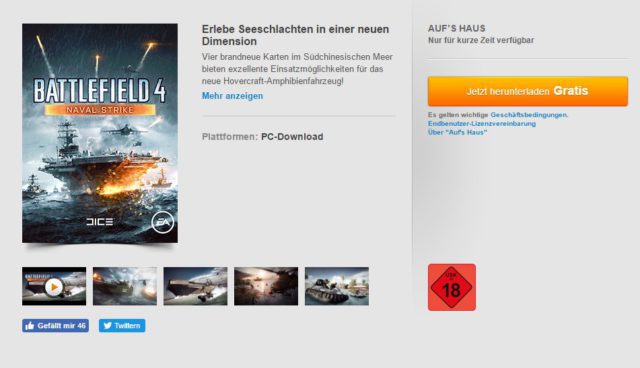 Battlefield 4 Naval Strike gratis
