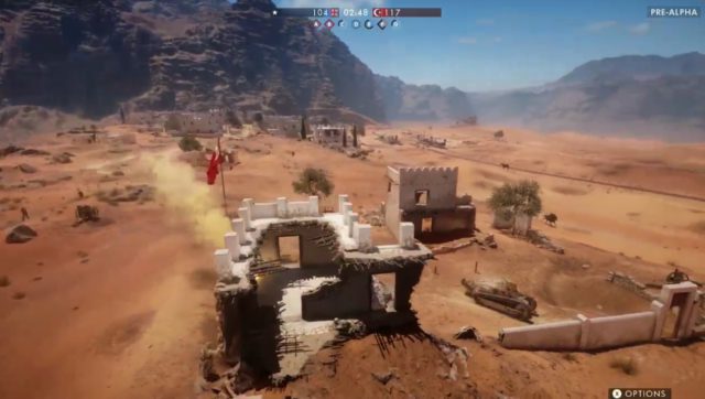 Die Wüste von Sinai ist eine große Wüstenmap mit einem Dorf in der Mitte, in dem es hitzige Infanterie Gefechte gibt.