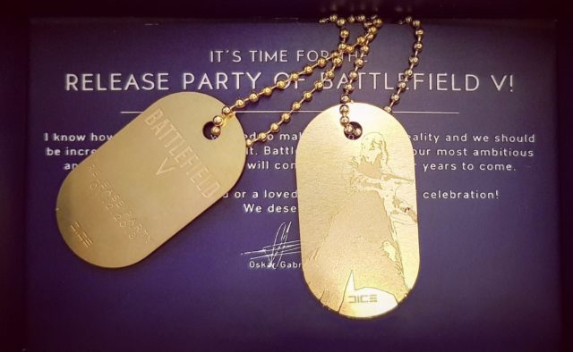Einladung zur Battlefield V Release Party mit speziellem Dogtag