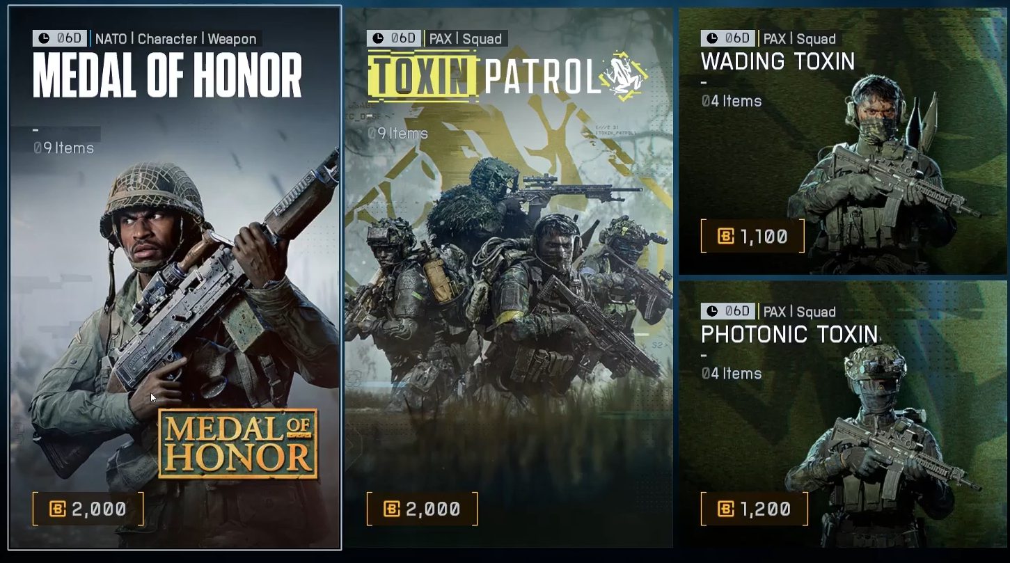 Battlefield 6 Shop-Update: Medal of Honor Bundle, Toxin-Skins & KI-Verdacht 2 bf6 moh store bundle