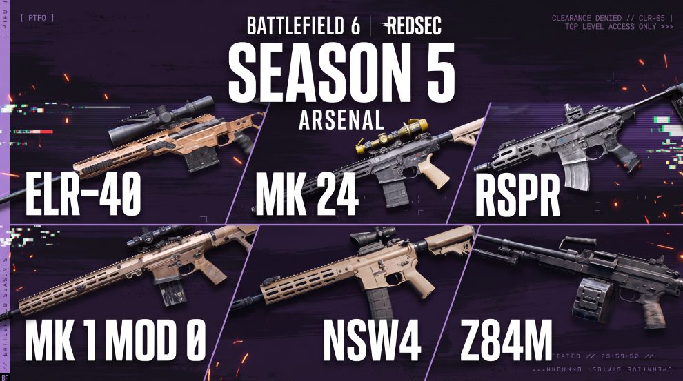 Battlefield 6 & REDSEC Season 5: Das komplette neue Waffenarsenal in der Vorstellung 1 bf6 season5 waffen arsenal teaser