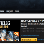 Bis zu 70% sparen beim Kauf von BF3: Premium für den PC