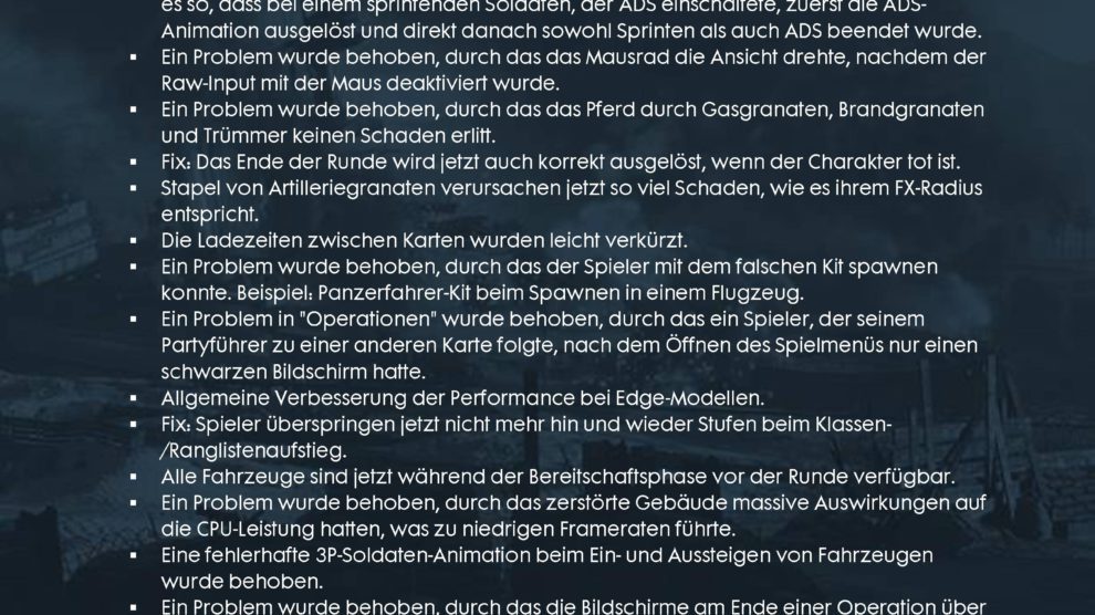 Battlefield 1 Patch hat ein 16 Seiten langes Changelog 6 file page5