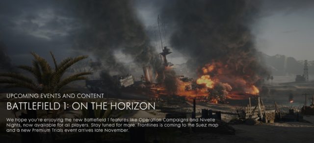 Battlefield 1: Neue Map für Frontlines Spielmodus und Premium Trial noch im November 4 DOrECdLWkAAlvbf