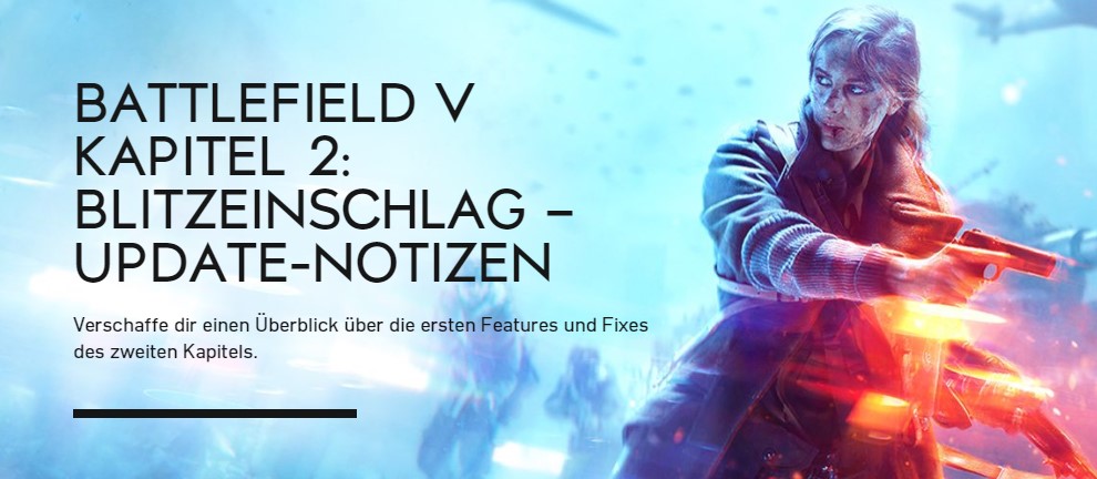 Battlefield V: Changenotes zum Lightning Strikes Update Battlefield V Changenotes zum Lightning Strikes Update