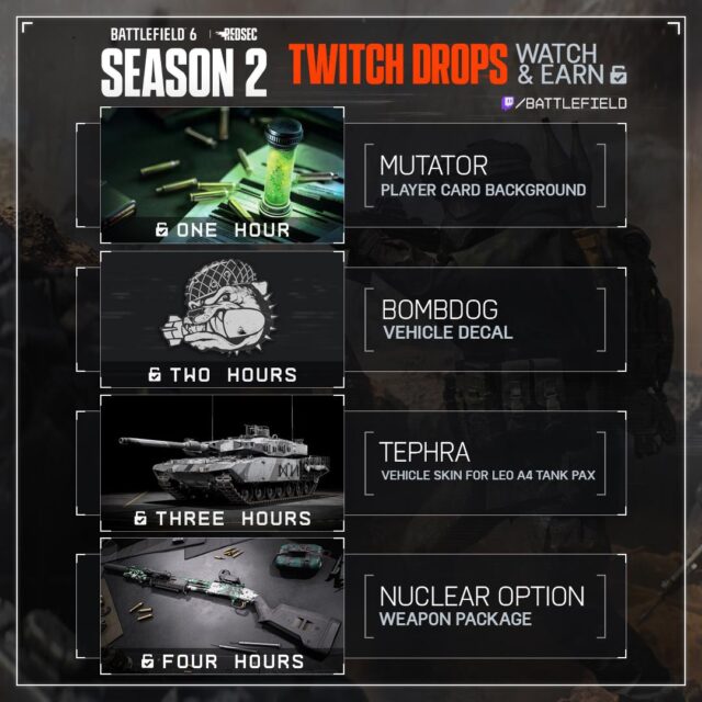 Battlefield 6 Season 2: Twitch Drops starten Mittwoch– Alle Belohnungen, Watchtime und Infos im Überblick 2 Battlefield 6 Season 2 Twitch Drops