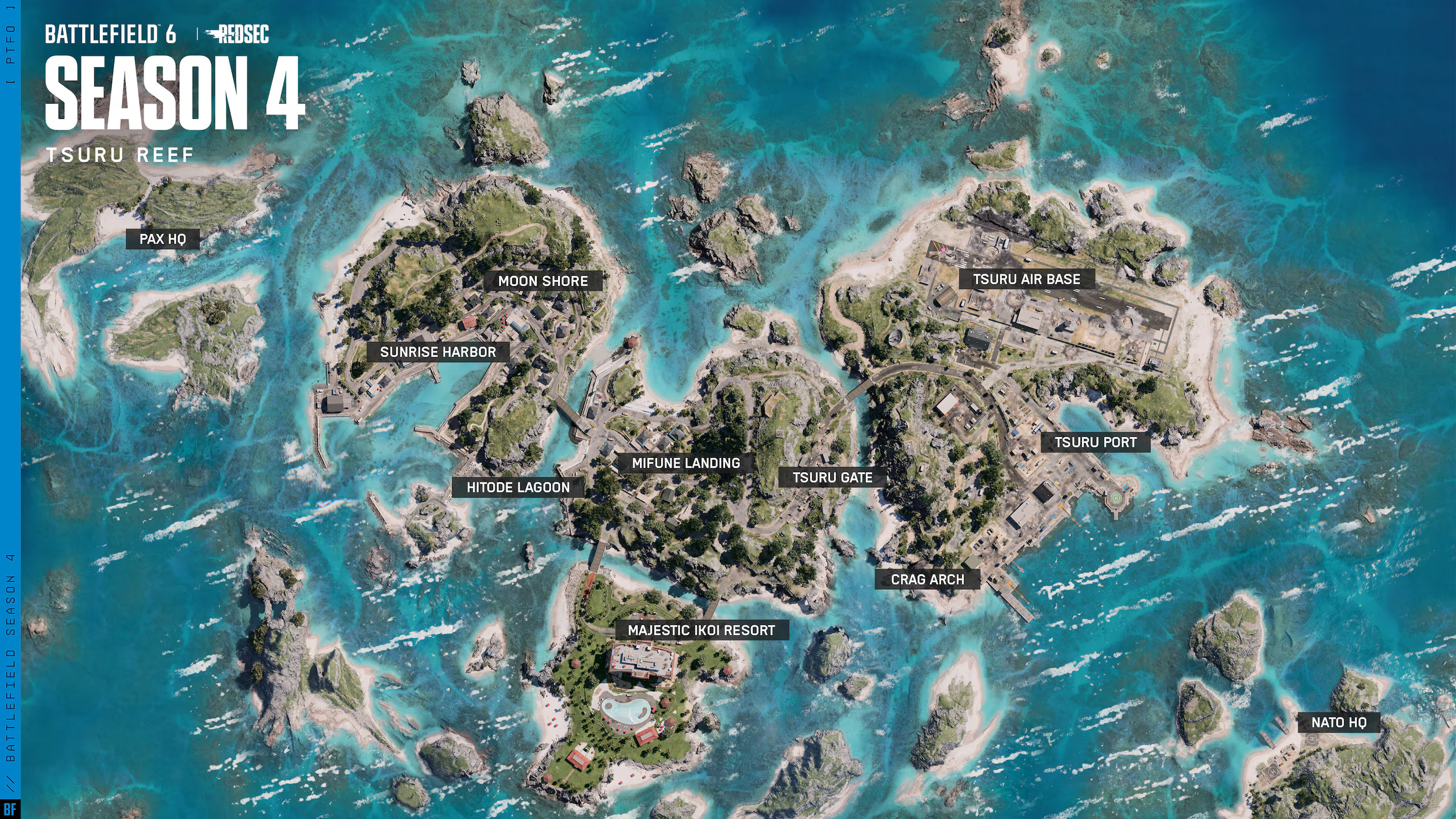 Battlefield 6 Season 4: Die komplette Roadmap – Maps, Waffen & Top Gun Crossover 3 BF6 S4 TsuruReef Map 16x9 logo lockup logo POI en US