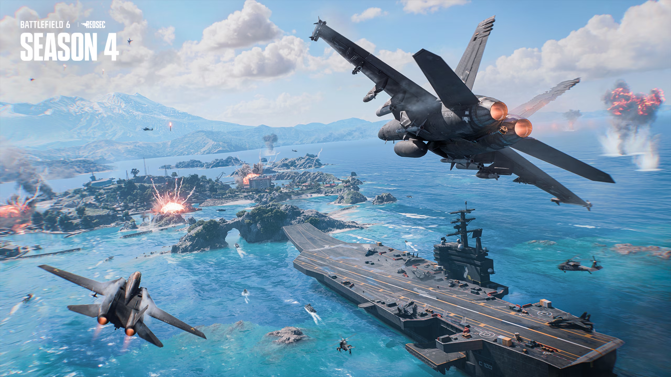 Battlefield 6: Offizielles Keyart zu Season 4 enthüllt - Das verrät uns das "Tsuru Reef"-Wallpaper über Naval Warfare 2 Battlefield 6 Tsuru Reef Wallpaper